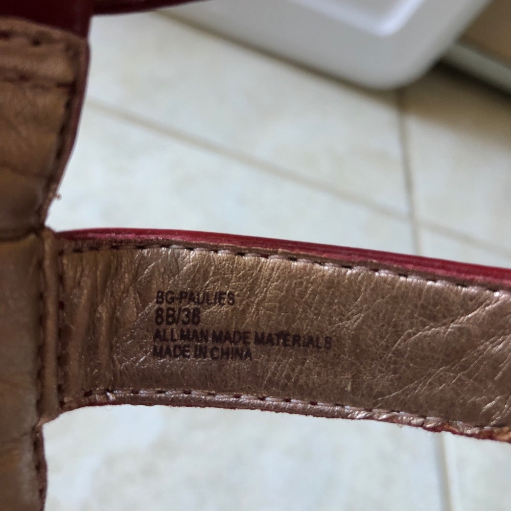 Bcbgeneration Euc Red Gladiator Heels Size 8 - image 3